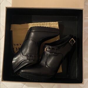 Burberry black stiletto booties 38.5